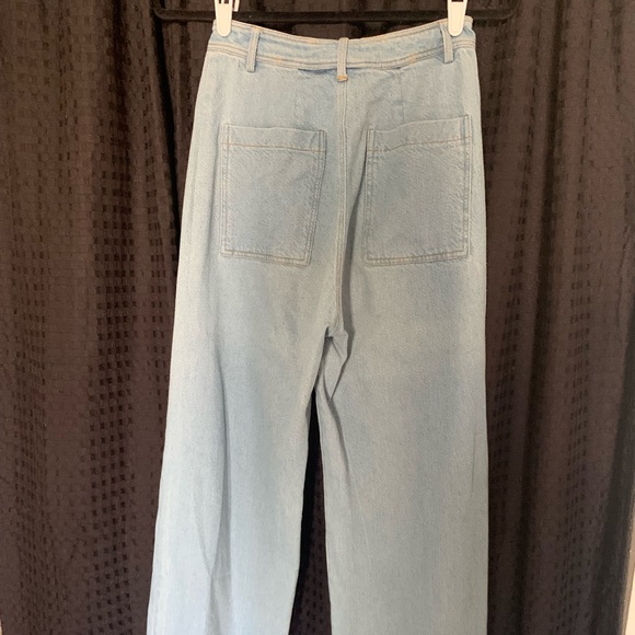 Wide Leg Twill Jeans - Picture 7 of 7